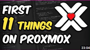 Proxmox First Steps